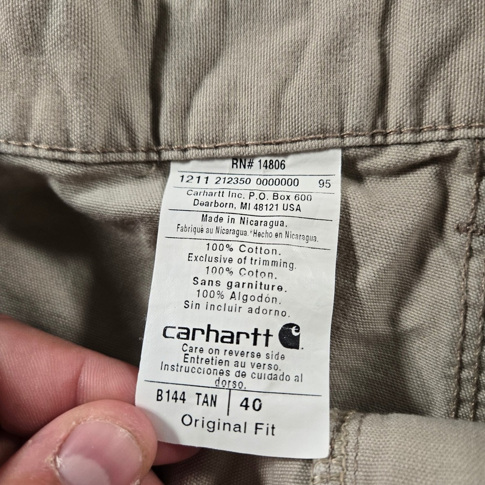 Carhartt B144 Tan Canvas Carpenter Shorts Mens 40 Workwear Utility Gorpcore - Picture 6 of 6